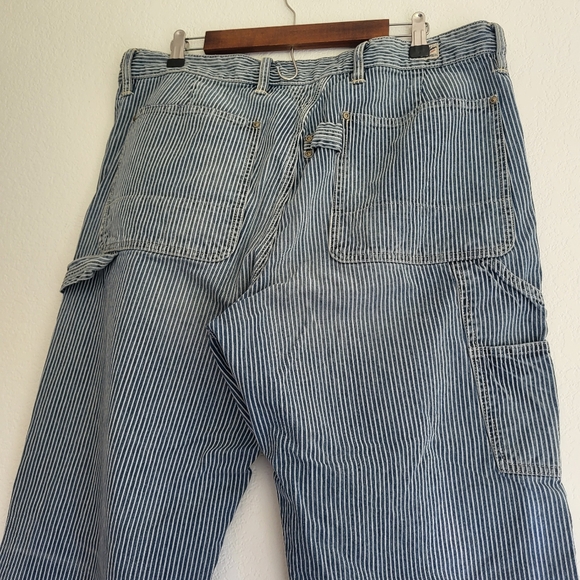 Blue Striped Denim Pants 36x34 - Picture 12 of 13